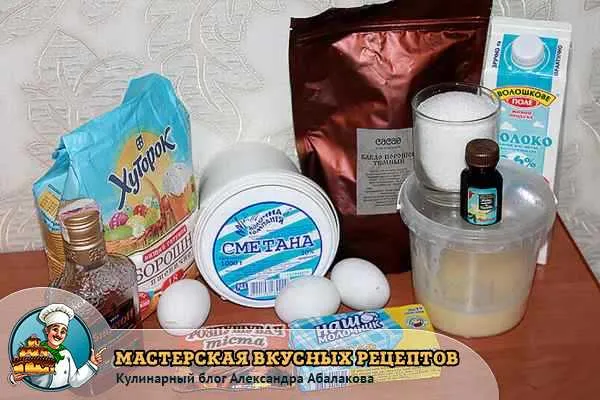 яйца сгущенка какао мука