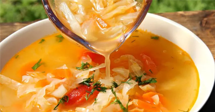 Щи с квашеной капустой