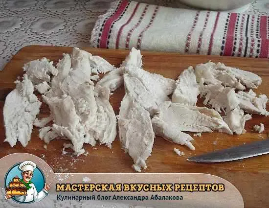 курица нарезанная пластинками