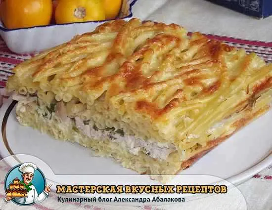 макароны с куриной грудкой