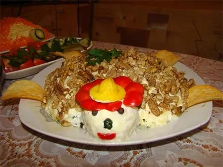 Салат Черепаха с картофелем и курицей