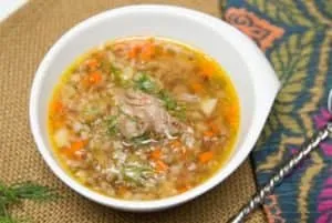Суп из куриных сердечек с гречкой