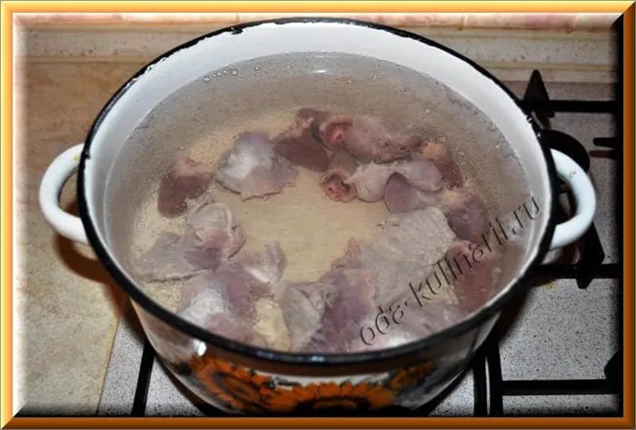 куриные сердечки и пупки
