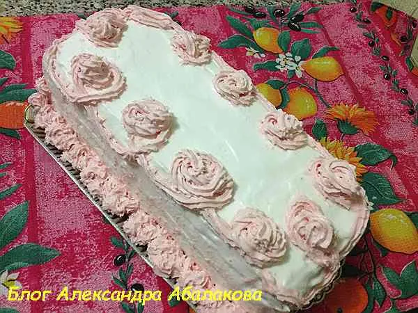 Песочный торт с кремом